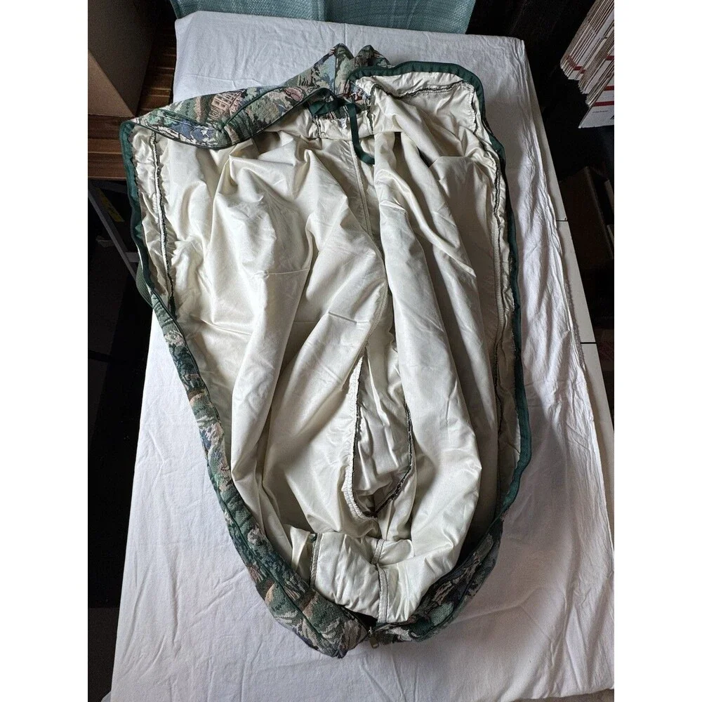 Vintage Gloria Rae Tapestry Garment Bag Made In USA‎ Golf Scene Luggage Carrier
